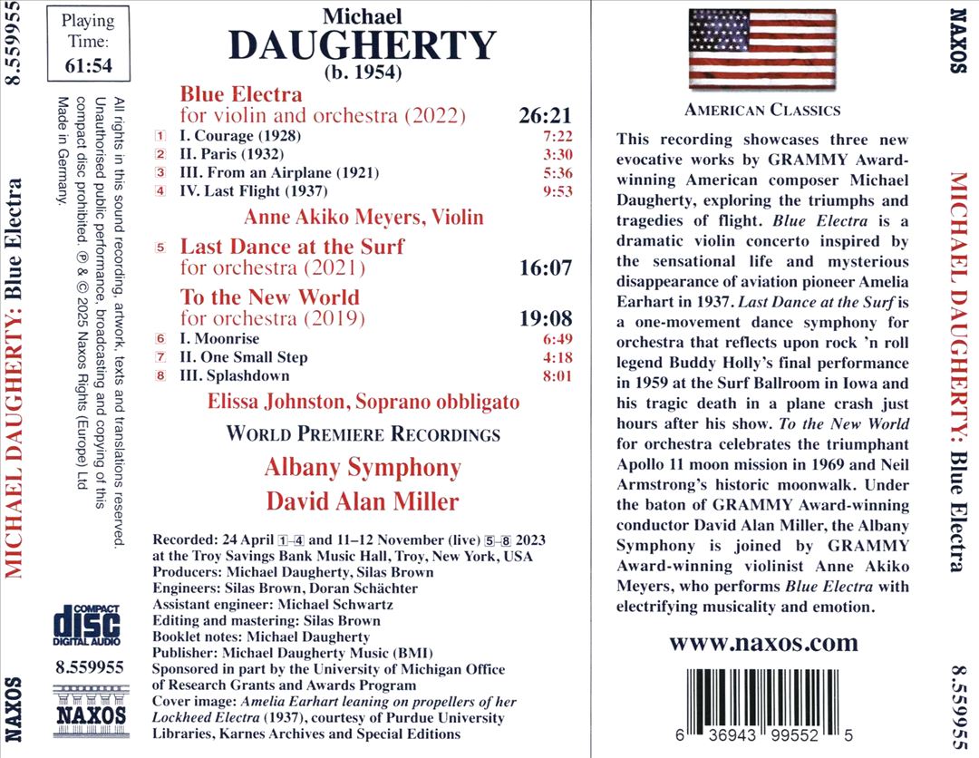 Michael Daugherty: Blue Electra; Last Dance at the Surf; To the New World cover art