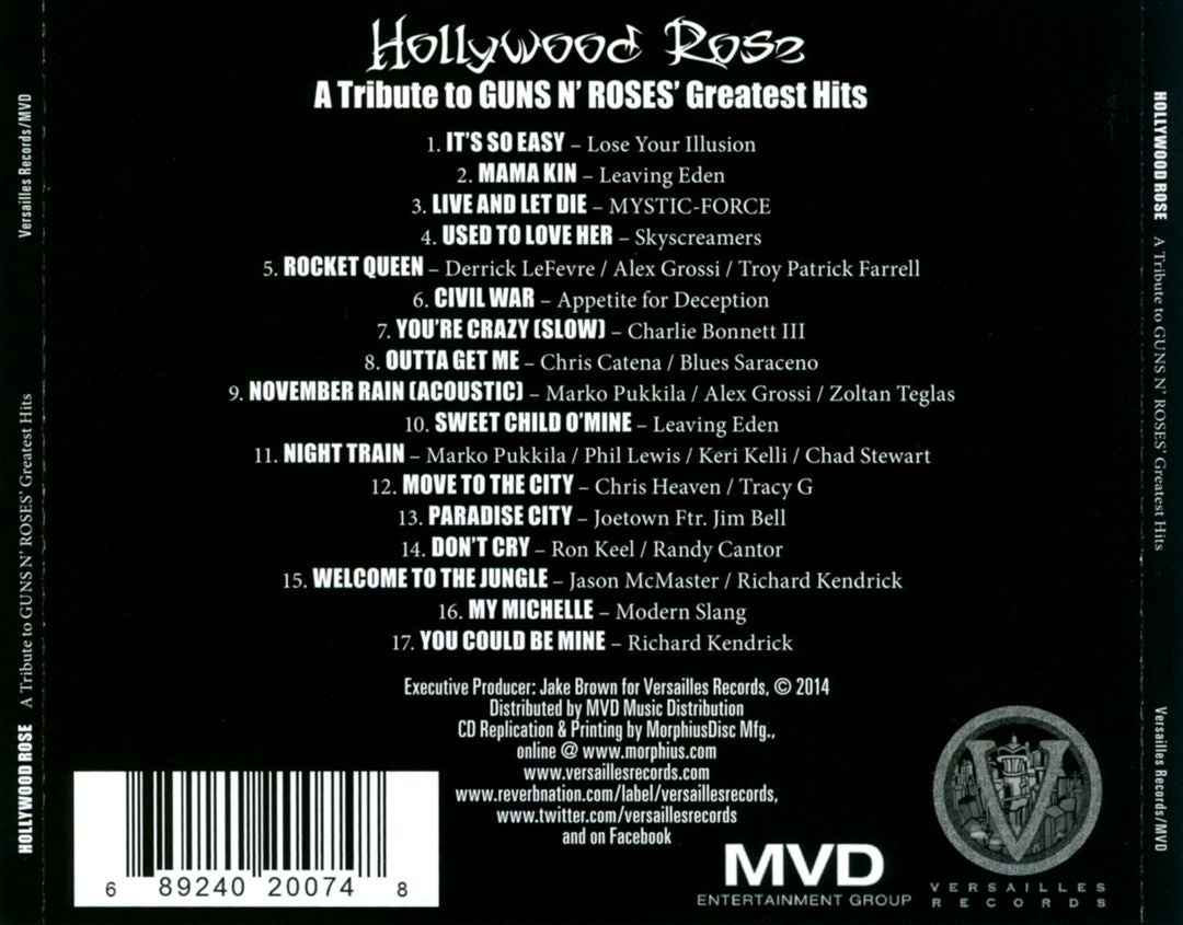 Hollywood Rose: A Tribute To Guns N' Roses' Greatest Hits cover art