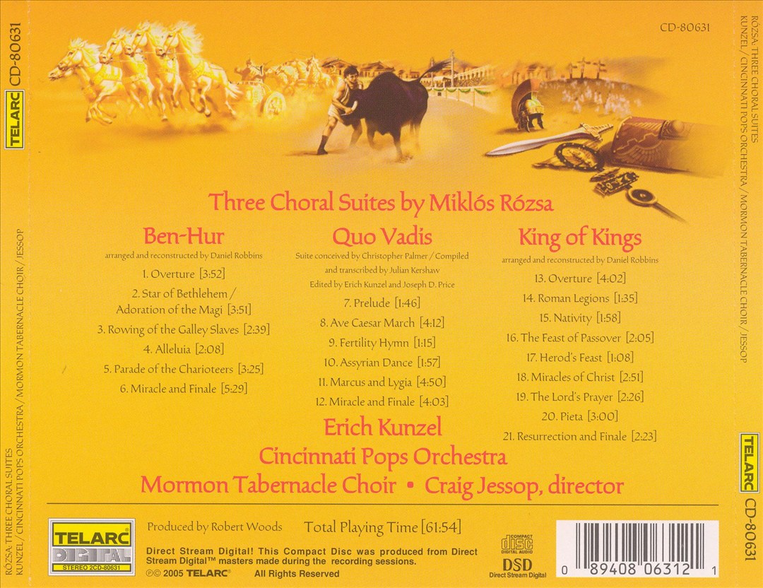 Miklos Rozsa: Three Choral Suites cover art