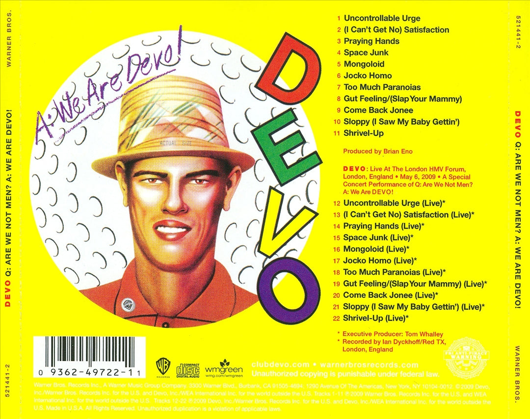 Q: Are We Not Men? A: We Are Devo! cover art