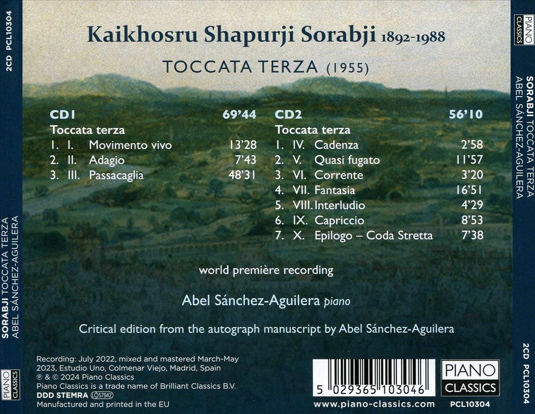 Sorabji: Toccata Terza cover art