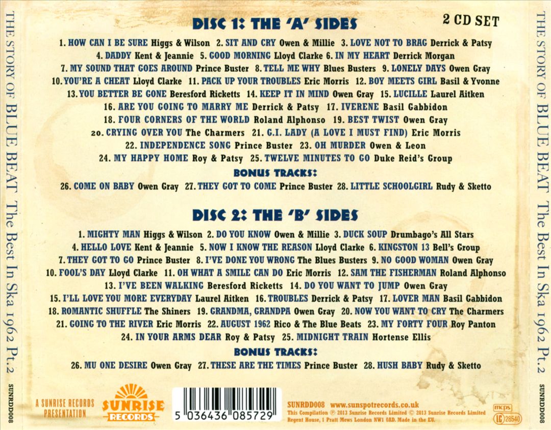 Story of Blue Beat 1962: The Best in Ska, Vol. 2 cover art