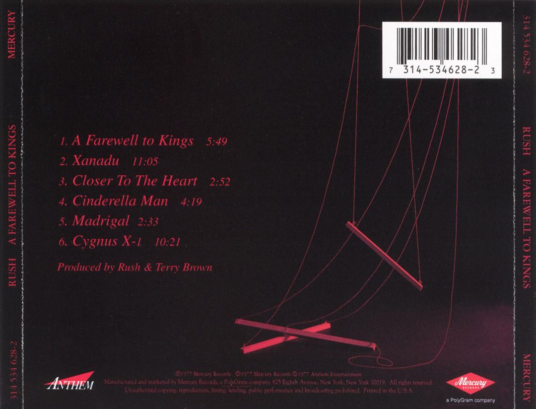 Farewell to Kings cover art