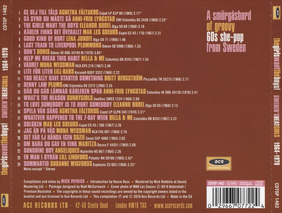 Girls Want the Boys! Swedish Beat Girls 1964-1970 cover art