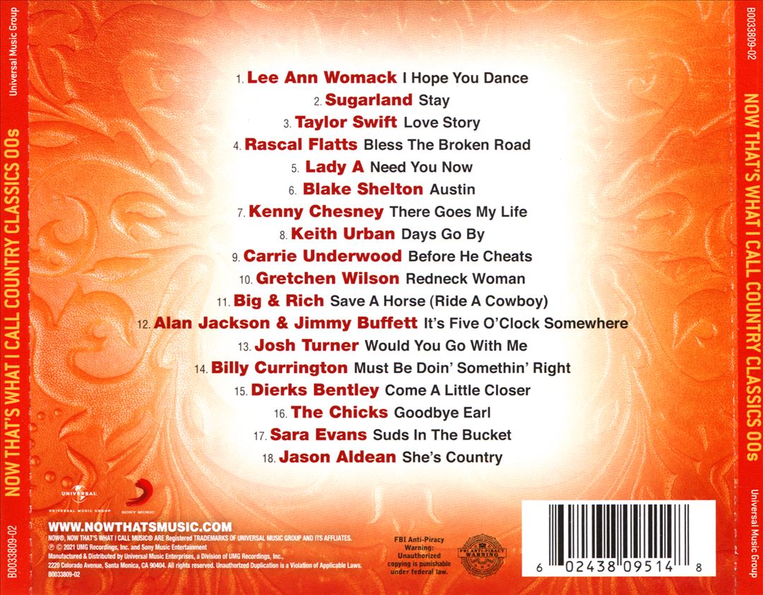 Now That's What I Call Country Classics 00s cover art
