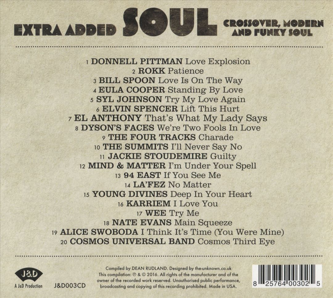 Extra Added Soul: Crossover, Modern and Funky Soul cover art
