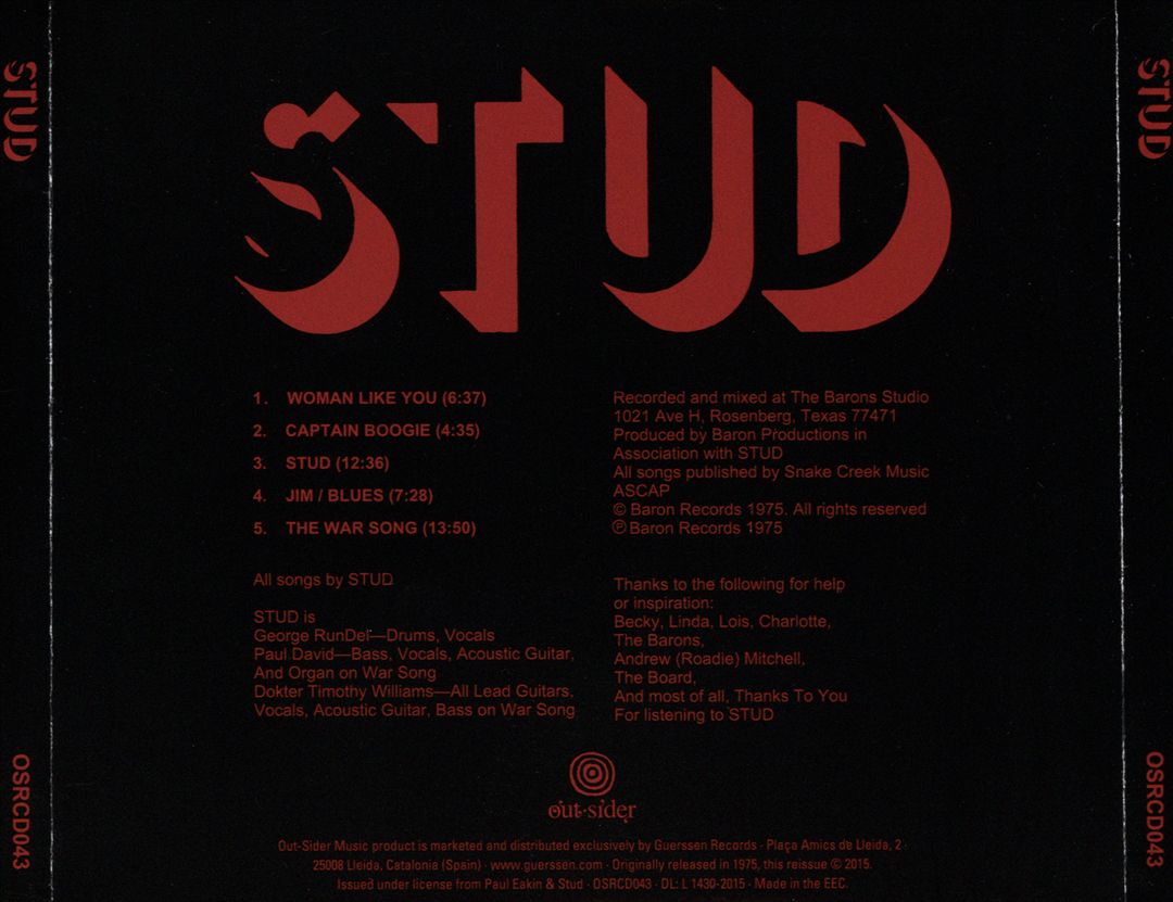 Stud cover art
