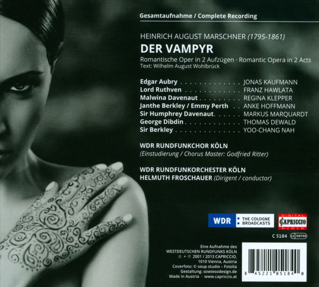 Heinrich August Marschner: Der Vampyr cover art