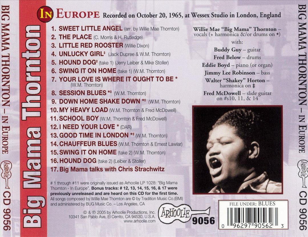 Big Mama Thornton in Europe cover art