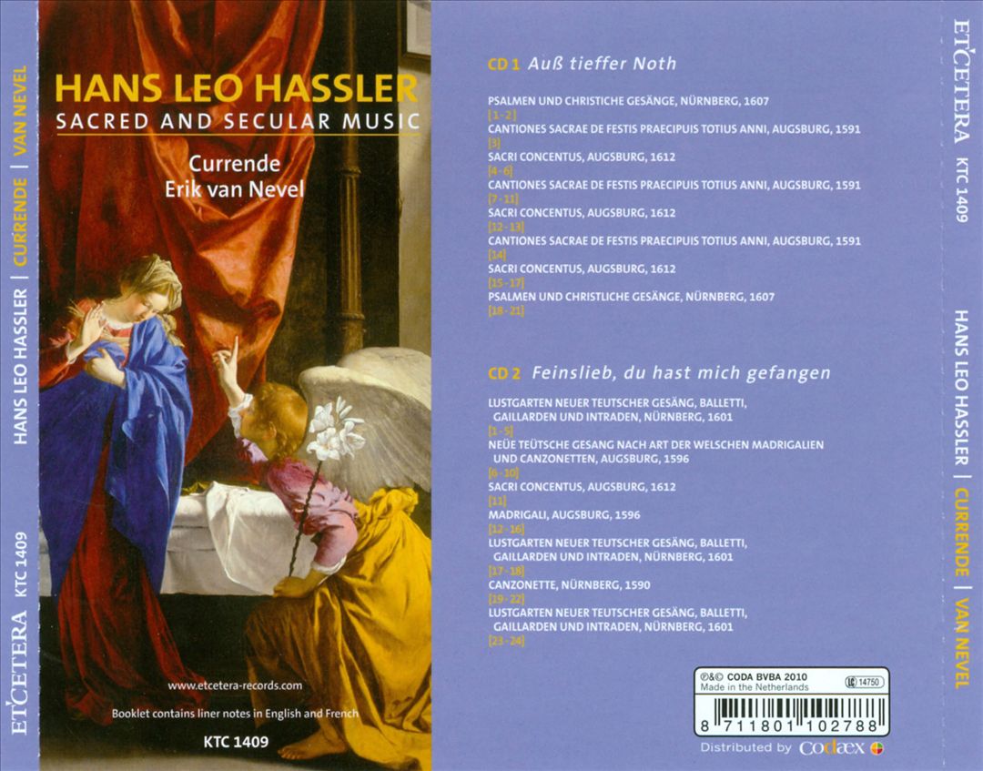 Hans Leo Hassler: Sacred and Secular Music cover art