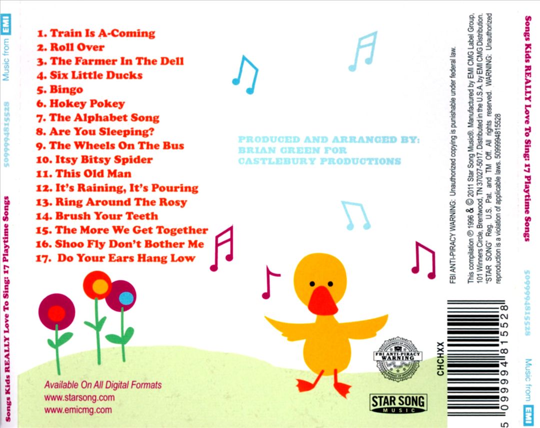 Songs Kids Really Love To Sing: 17 Playtime Songs cover art