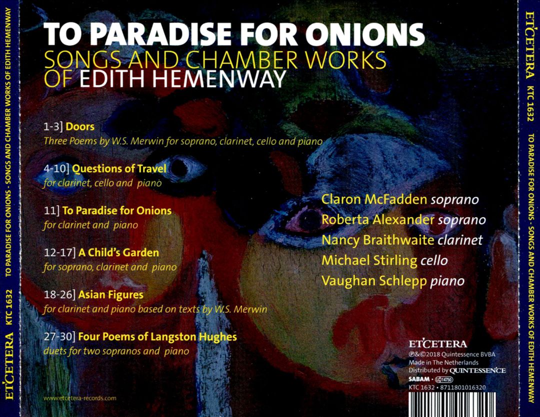 To Paradise for Onions: Songs and Chamber Works of Edith Hemenway cover art