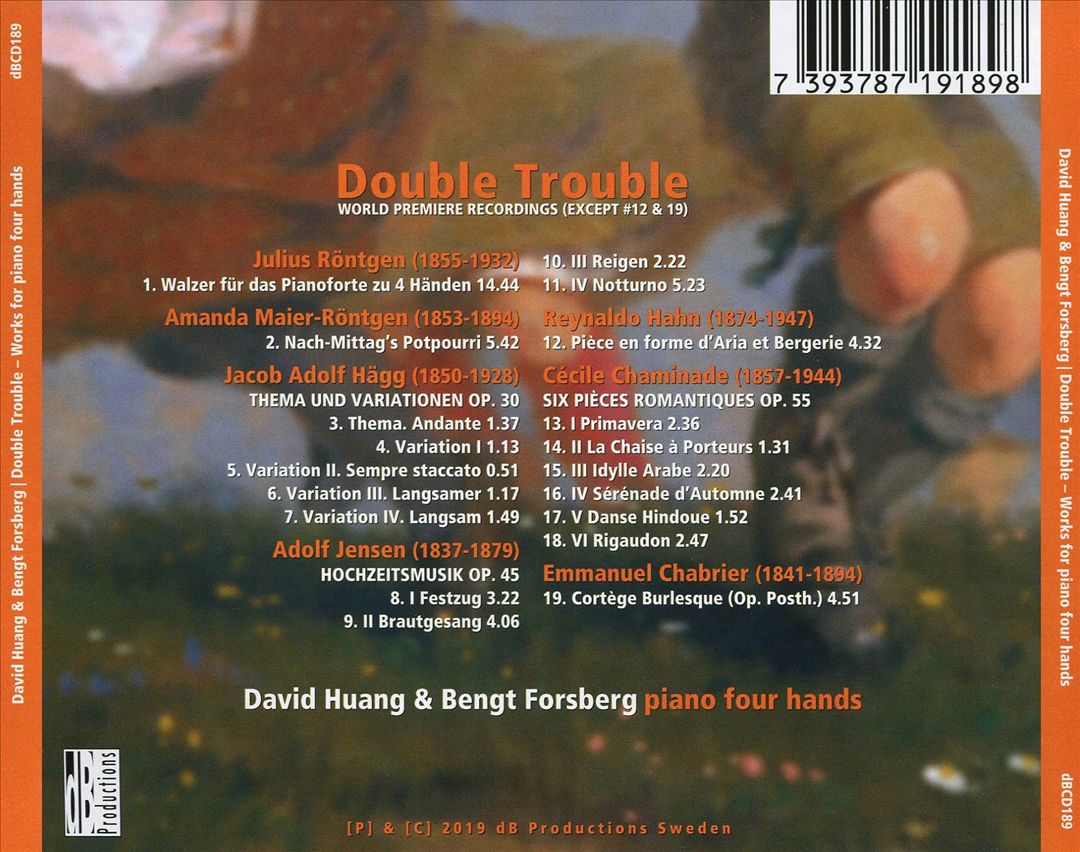 Double Trouble: Works for Piano Four Hands cover art