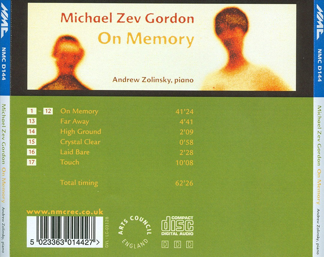 Michael Zev Gordon: On Memory cover art