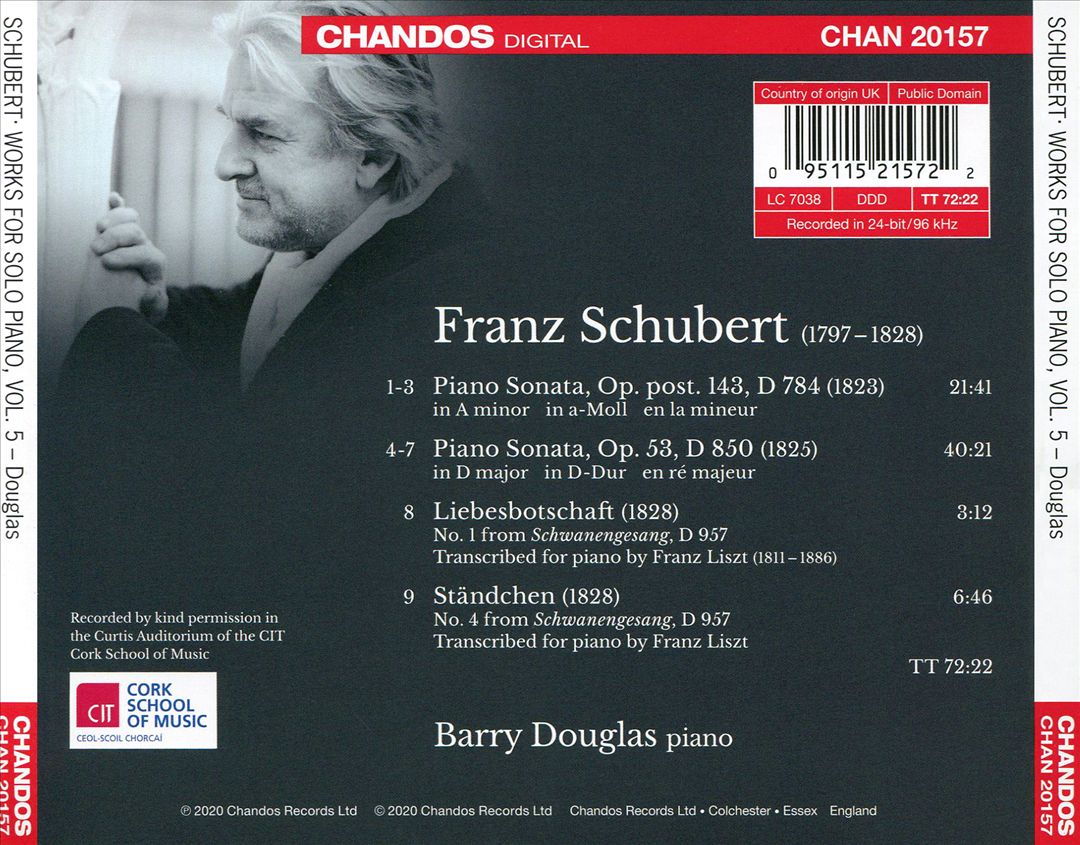 Schubert: Works for Solo Piano, Vol. 5 cover art