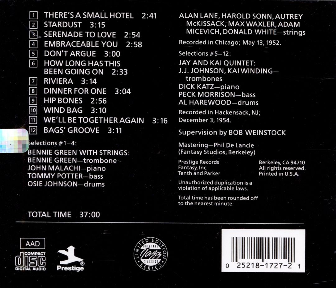 Kai and Jay, Bennie Green with Strings cover art