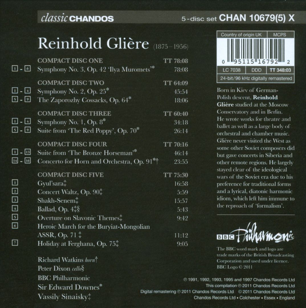 Glière Orchestral Collection cover art