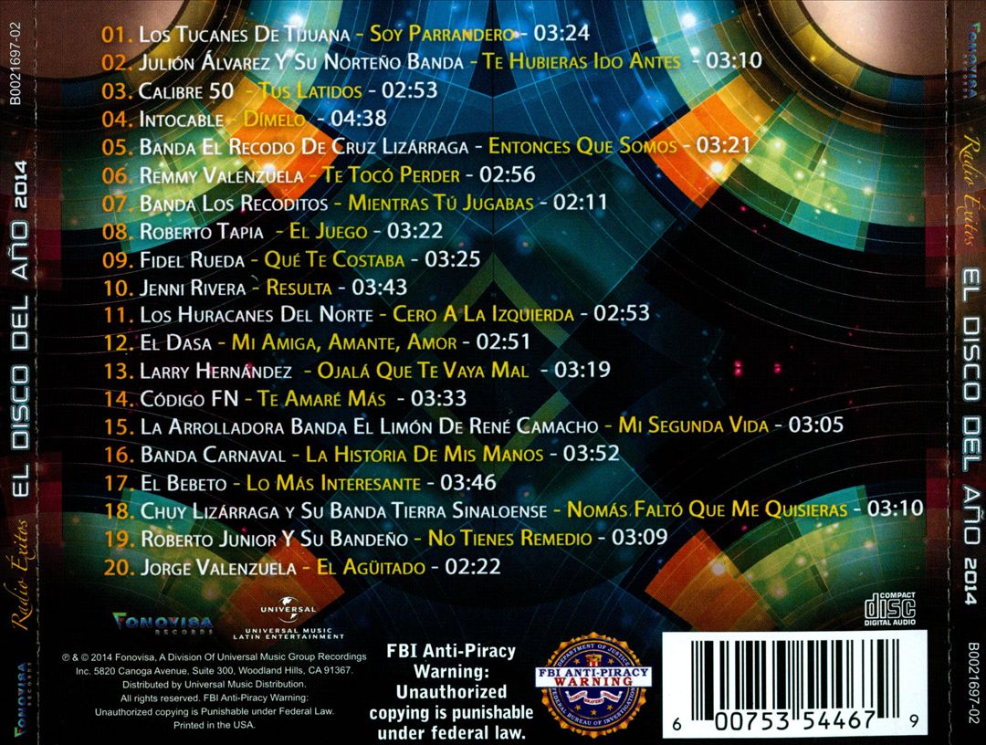 Radio Exitos: El Disco Del Año 2014 cover art
