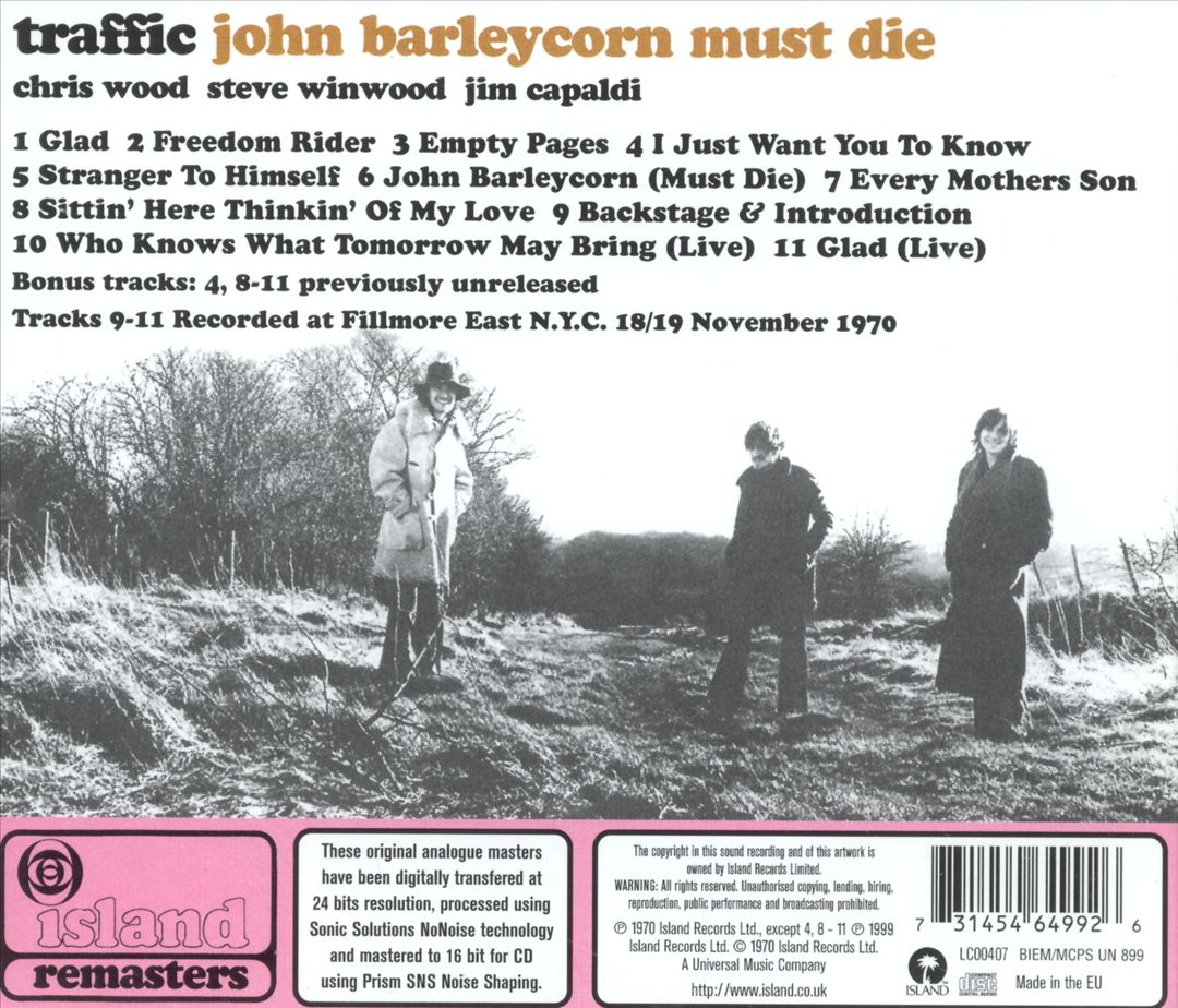 John Barleycorn Must Die cover art