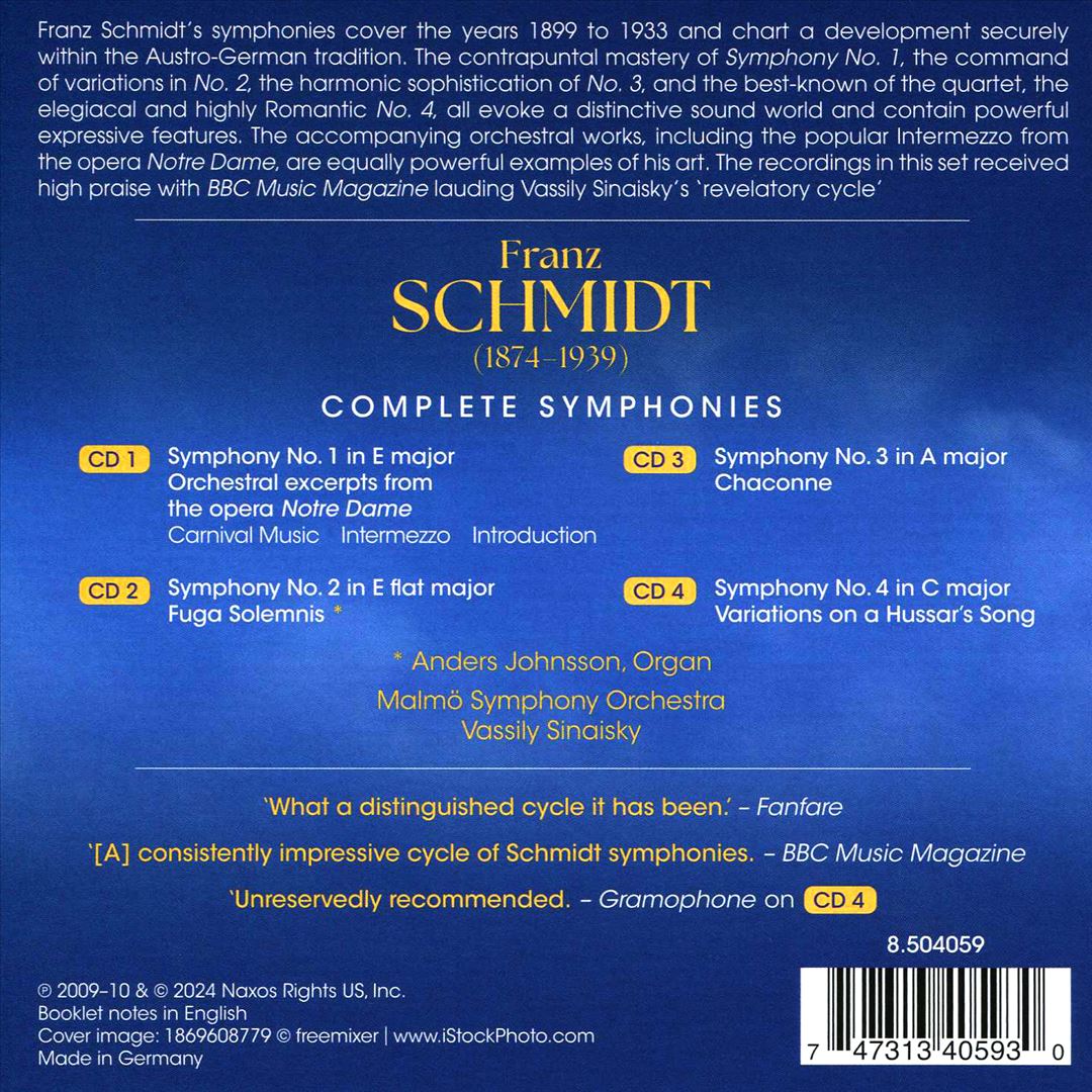 Franz Schmidt: Complete Symphonies cover art
