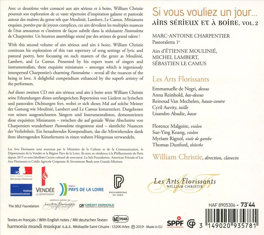 Si vous vouliez un jour…: Airs sérieux et à boire, Vol. 2 cover art