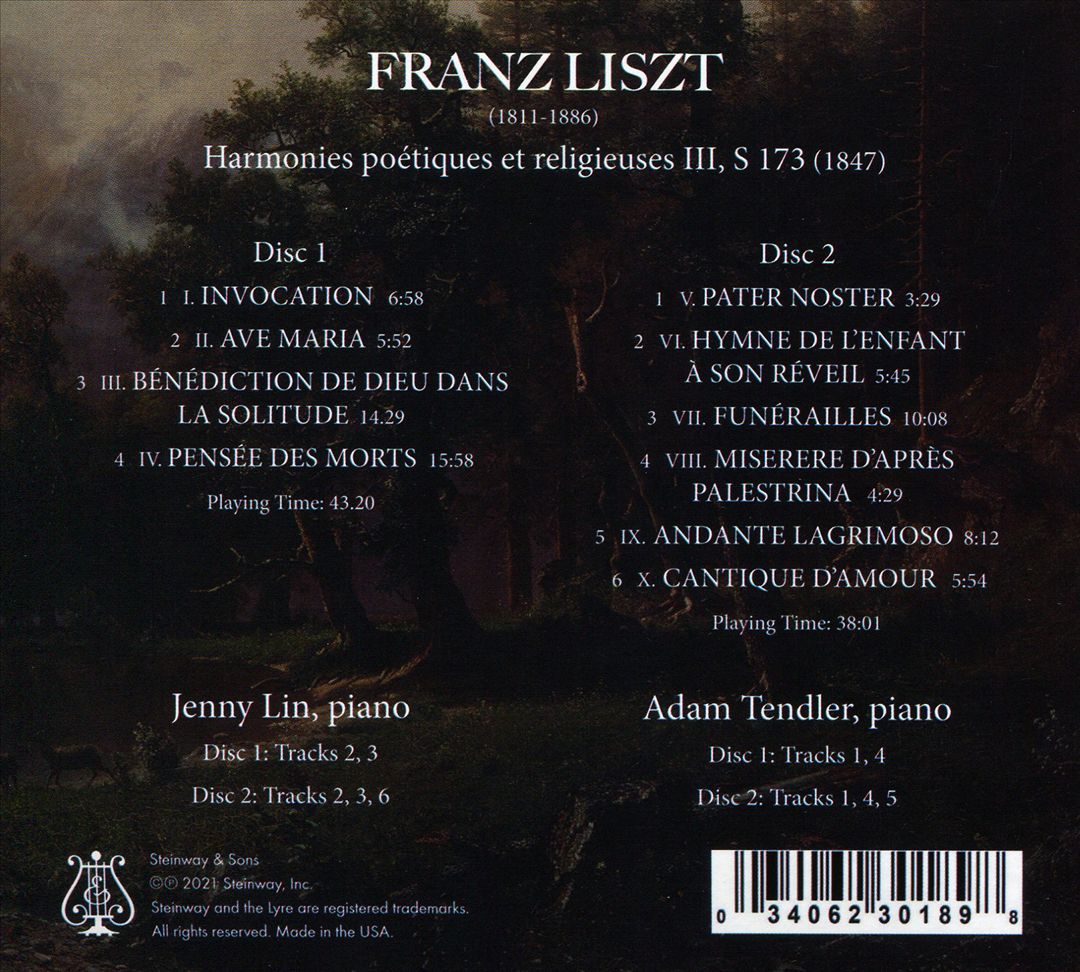 Liszt: Harmonies poétiques et religieuses cover art