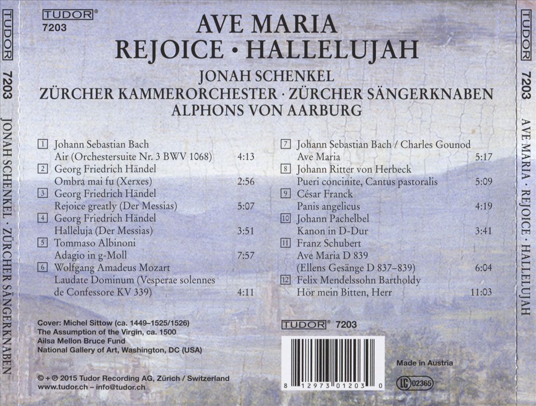 Ave Maria, Rejoice, Hallelujah cover art