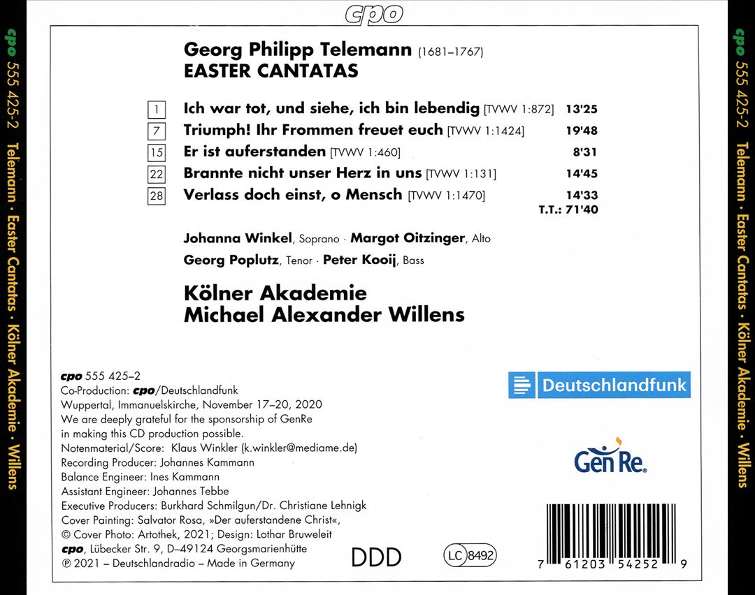 Georg Philipp Telemann: Easter Cantatas cover art