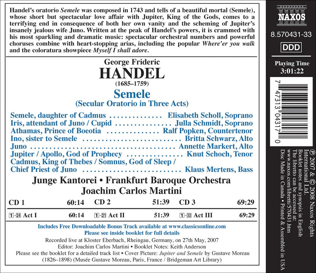 George Frideric Handel: Semele cover art