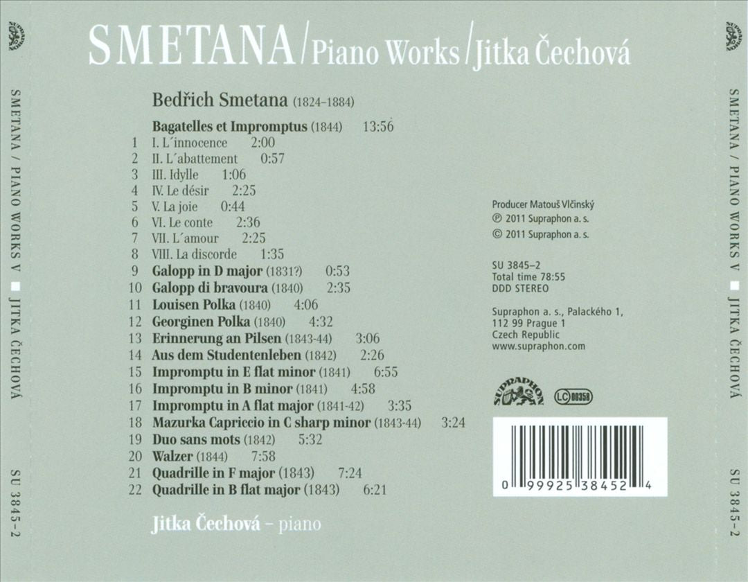 Smetana: Piano Works cover art