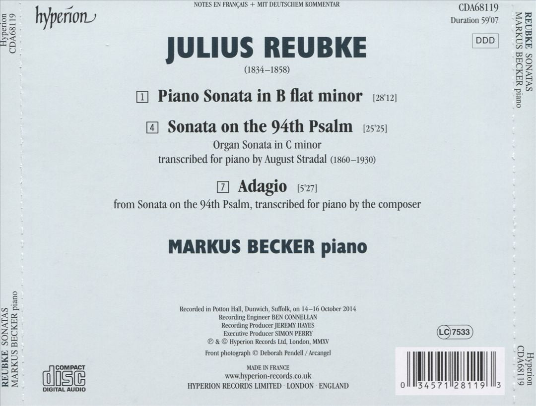 Julius Reubke: Sonatas cover art