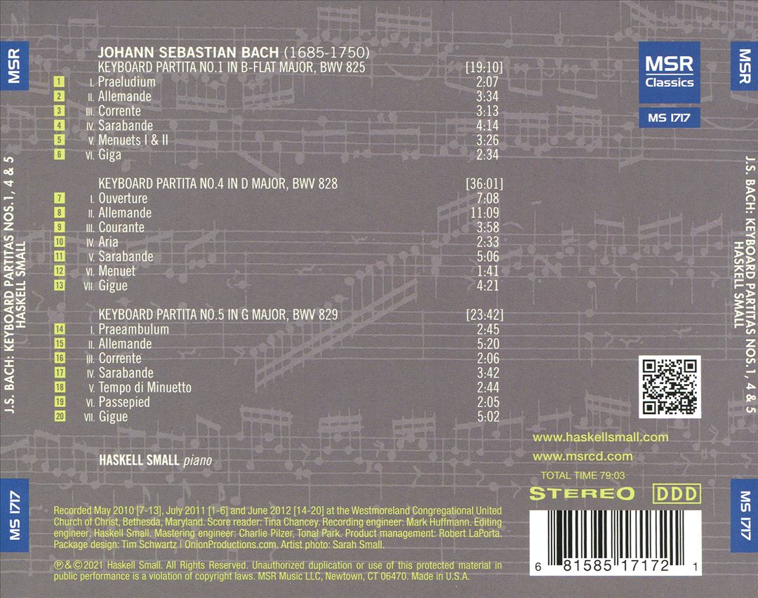 Bach: Keyboard Partitas 1, 4 & 5 cover art