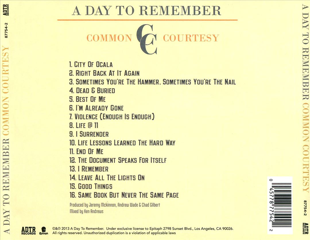 Common Courtesy cover art