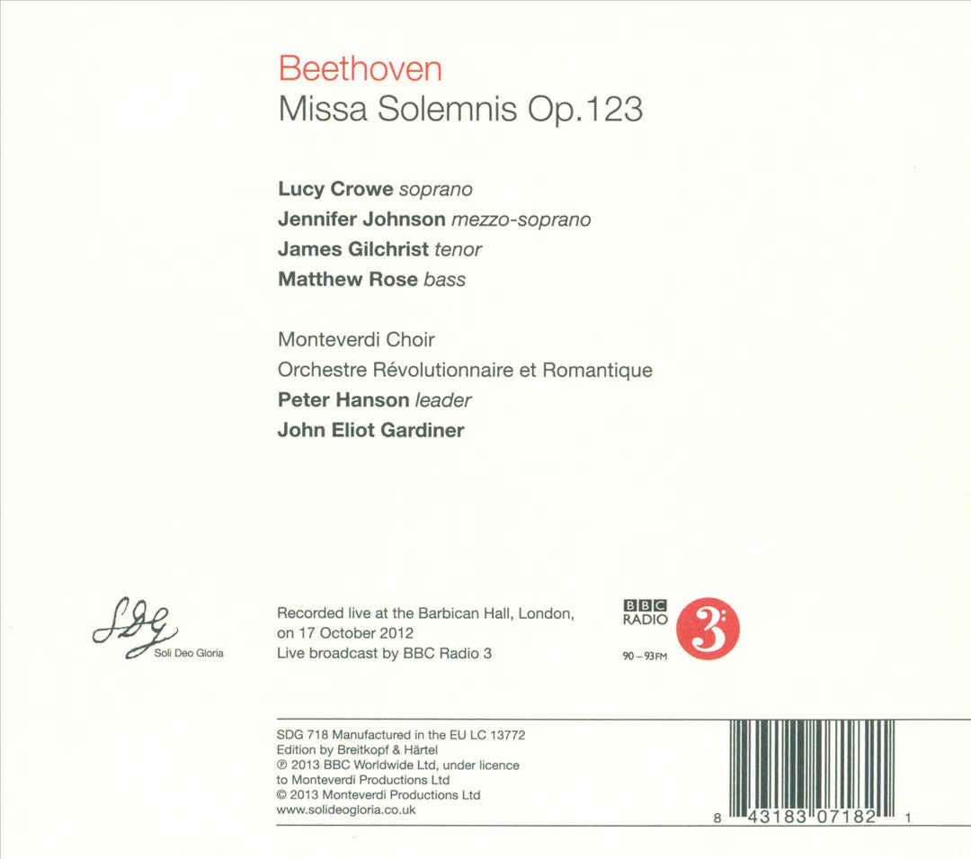 Beethoven: Missa Solemnis cover art