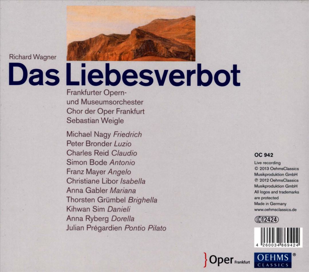 Wagner: Das Liebesverbot cover art