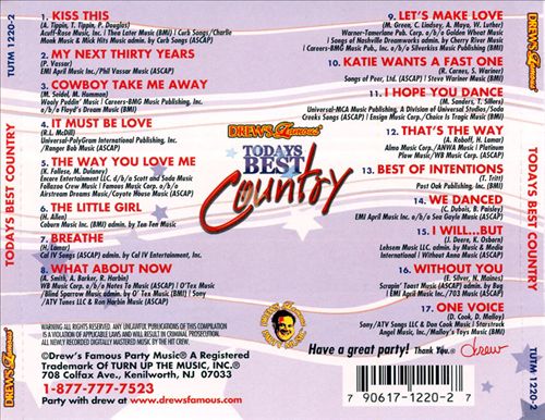 Drew's Famous Today's Best Country cover art