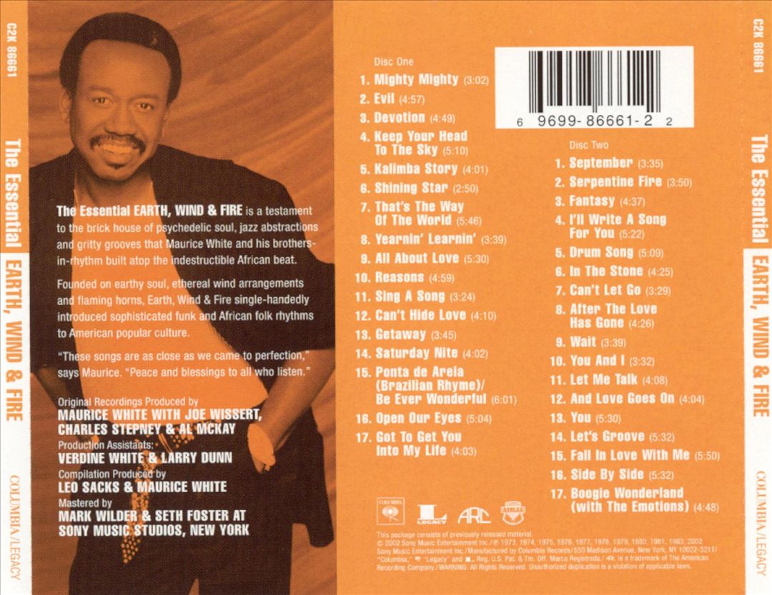 Essential Earth, Wind & Fire cover art