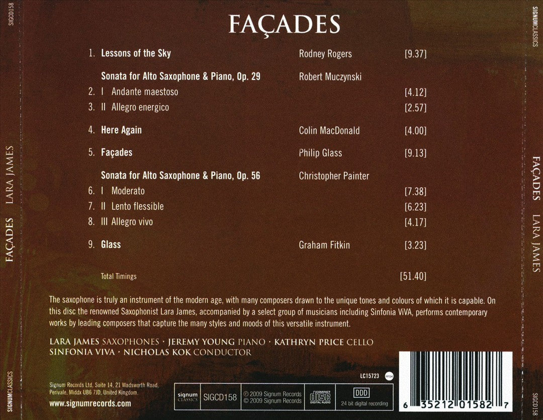Façades: Contemporary Works for Saxophone cover art