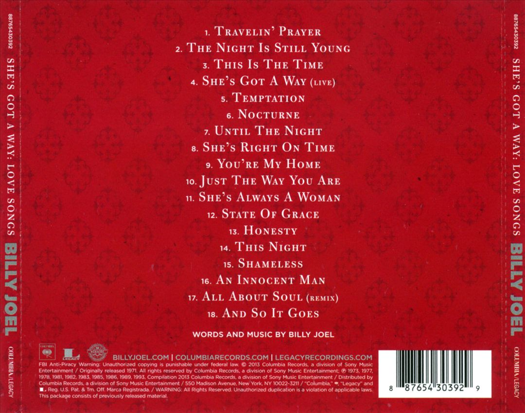 She's Got a Way: Love Songs cover art