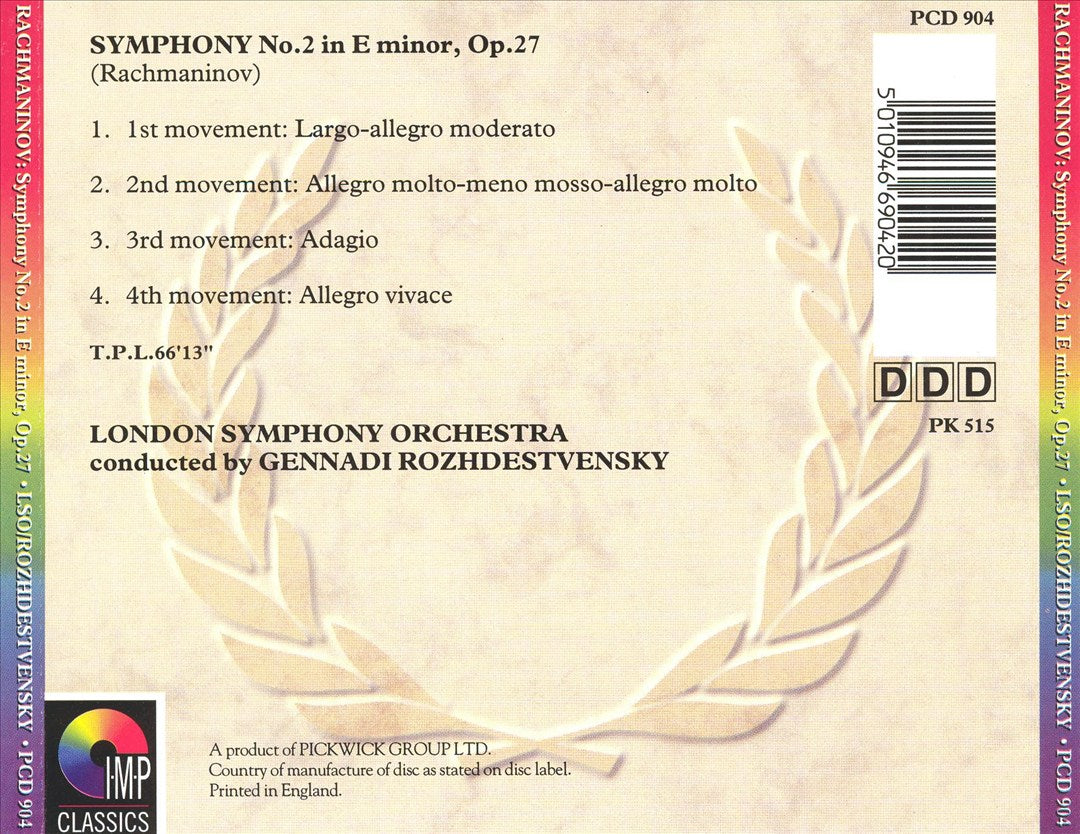 Rachmaninov: Symphony No. 2 in E minor, Op. 27 cover art