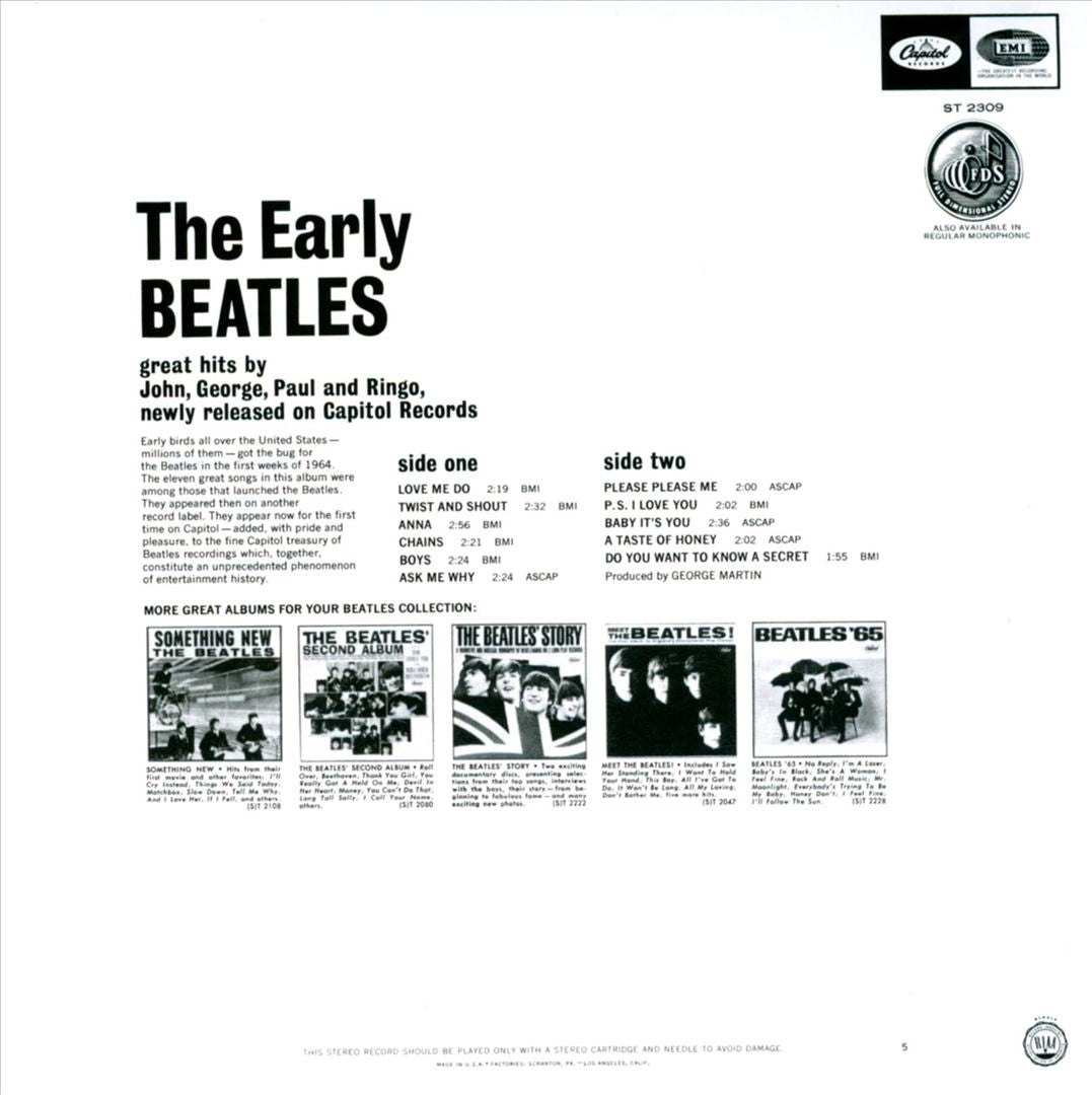 Early Beatles cover art