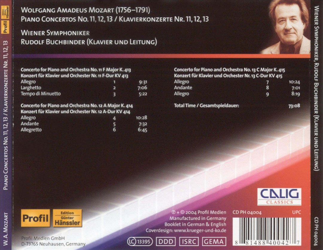 Mozart: Piano Concertos Nos. 11, 12, 13 cover art