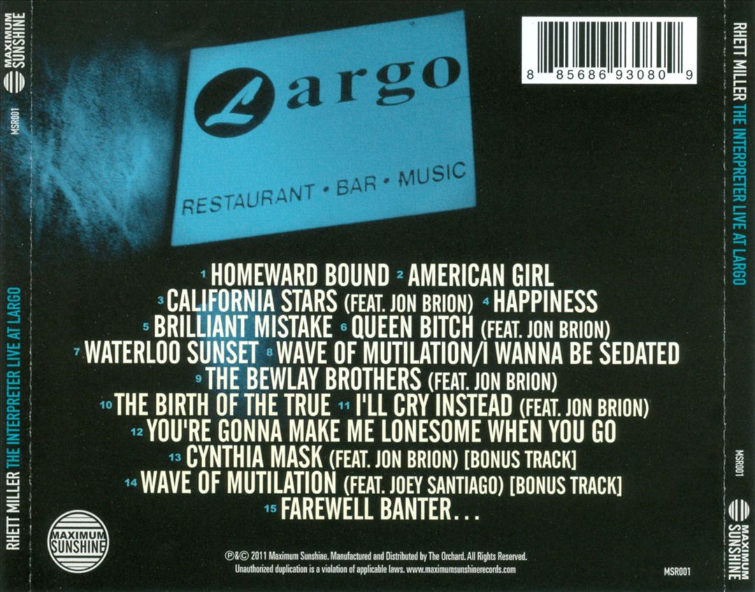 Interpreter: Live at Largo cover art