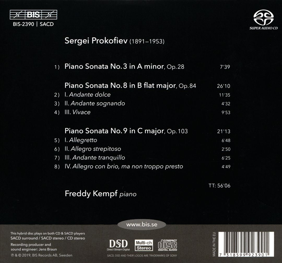 Sergei Prokofiev: Piano Sonatas 3, 8, 9 cover art