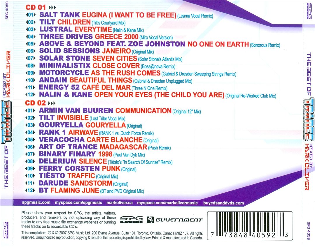 Best of Trance: Mixed by Mark Oliver cover art