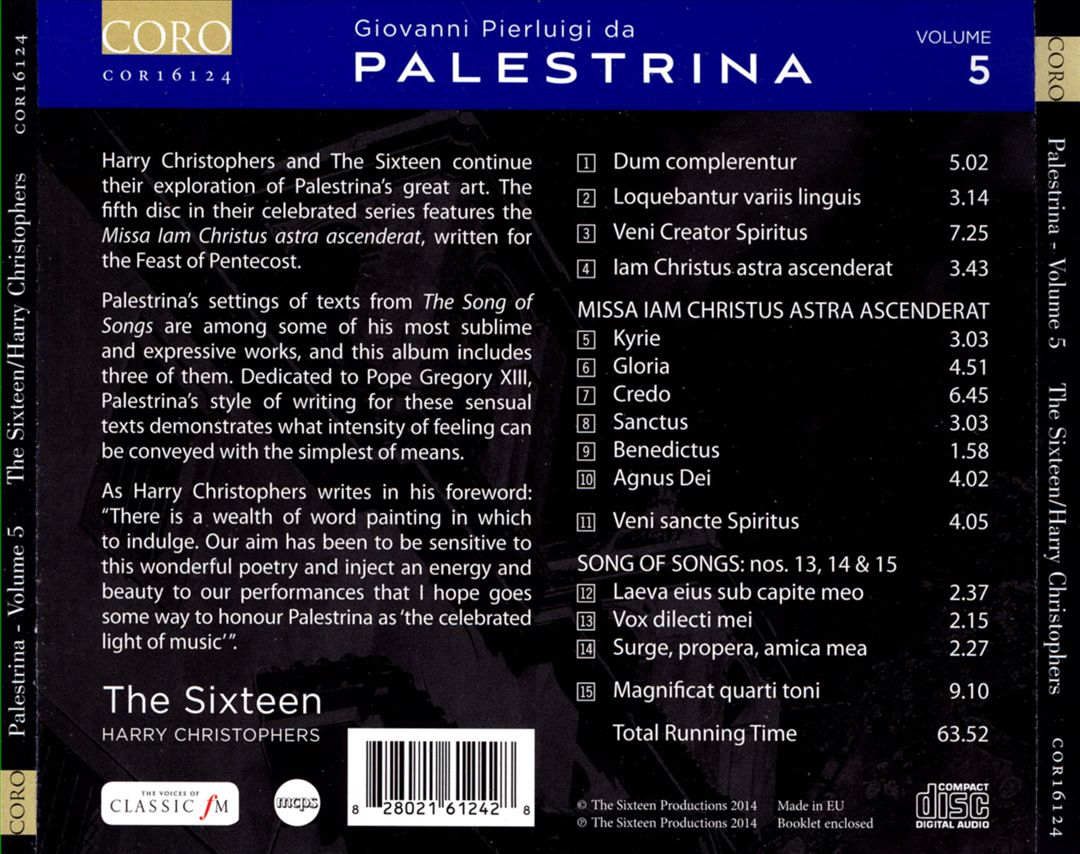 Giovanni Pierluigi da Palestrina, Vol. 5 cover art