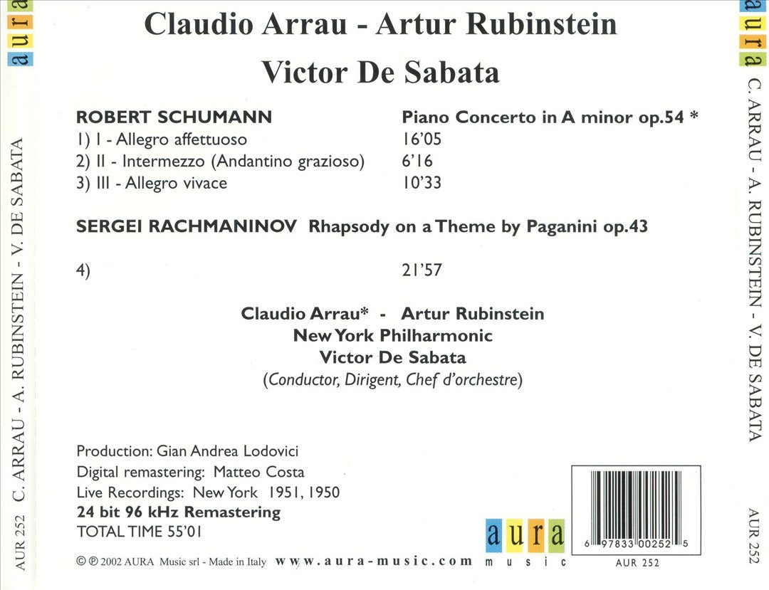 Schumann: Piano Concerto; Rachmaninov: Rhapsody on a Theme by Paganini cover art