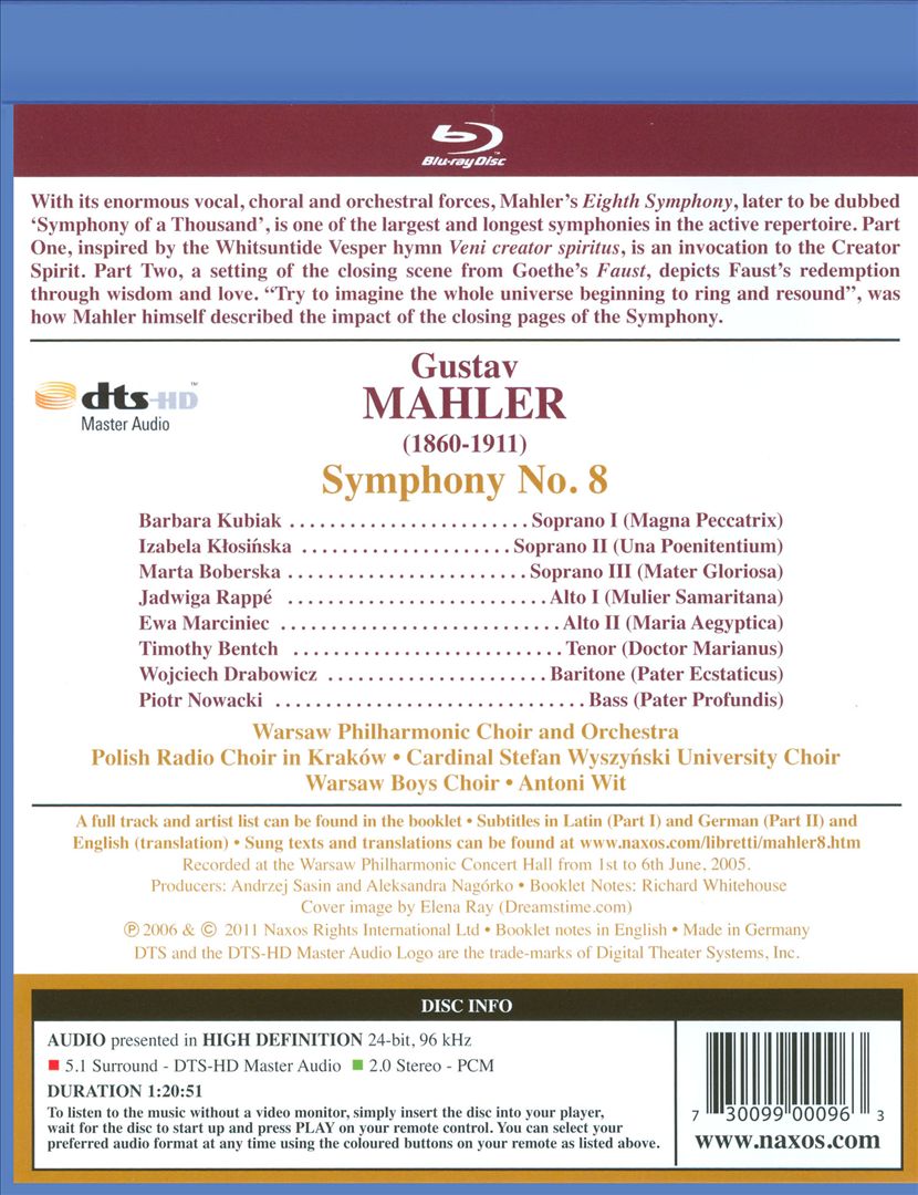 Mahler: Symphony No. 8 "Symphony of a Thousand" cover art