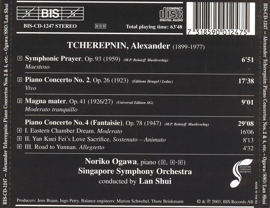 Alexander Tcherepnin: Piano Concertos cover art
