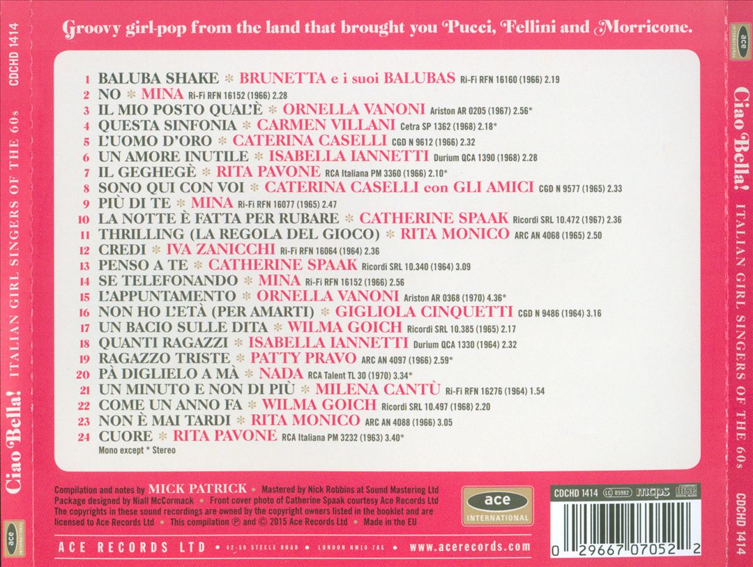Ciao Bella! Italian Girl Singers of the 60s cover art